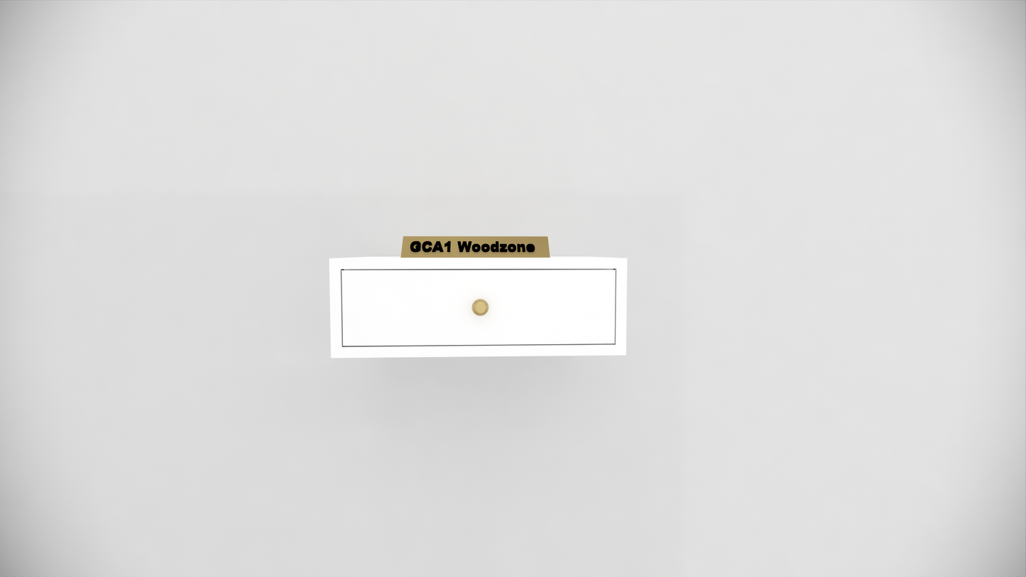 Wall Mounted Wooden Bedside Table with Drawer Storage for Bedroom