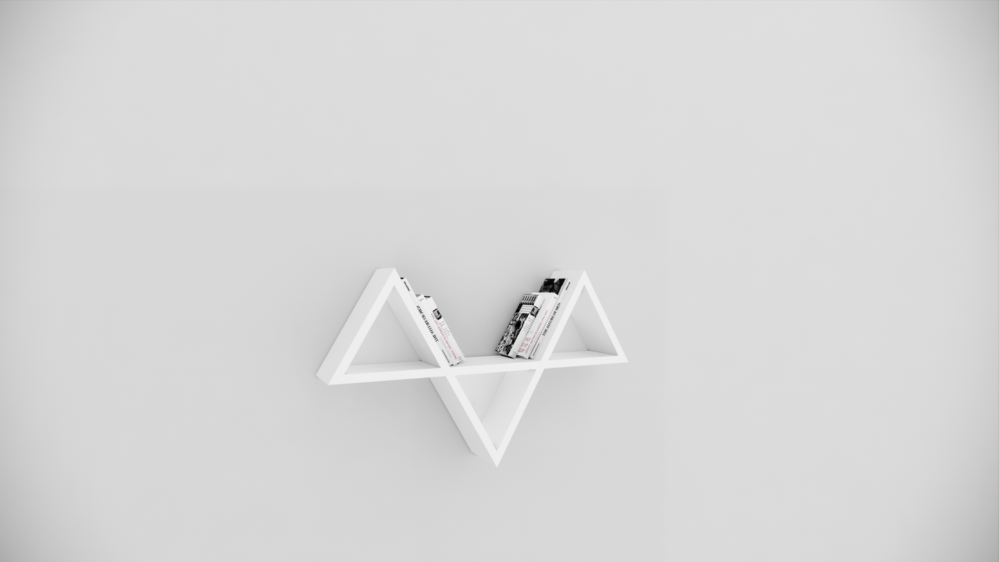 Geometric Triangle Wall Mounted Shelf for Living Room