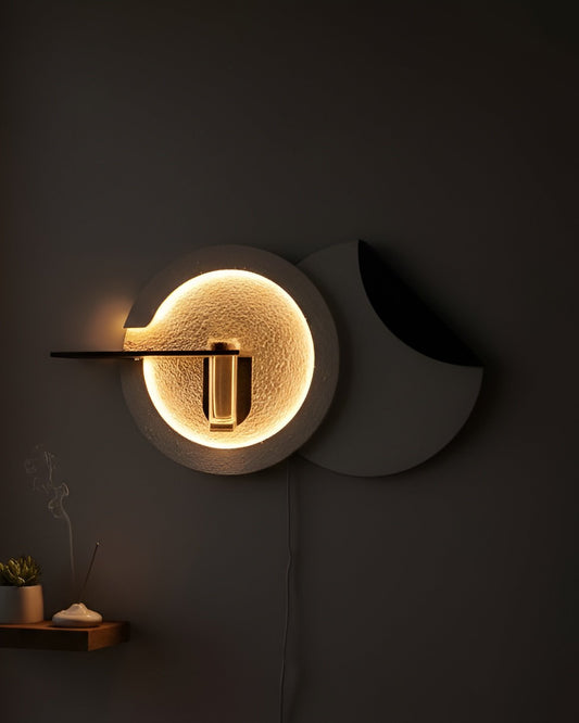 Modern Stucco Wall Lamp | Warm LED Wall Light for Home Decor DR Homes