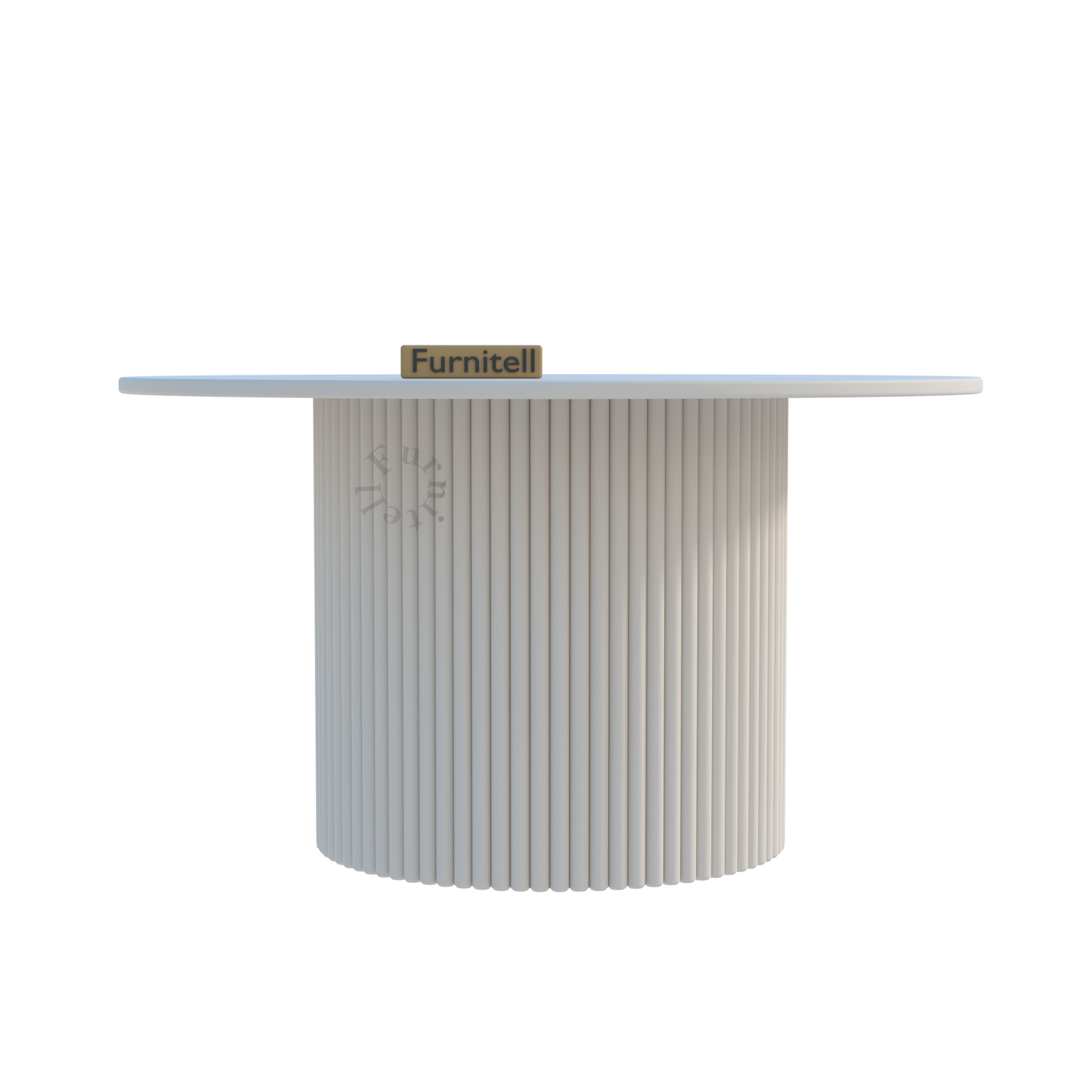 DR Homes Modern Round Solid Wood Coffee Table