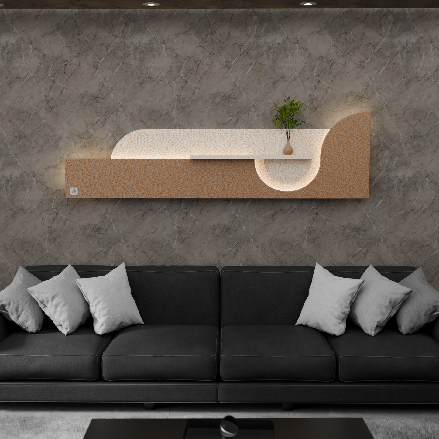 Modern Decorative LED Wall Shelf with Backlight