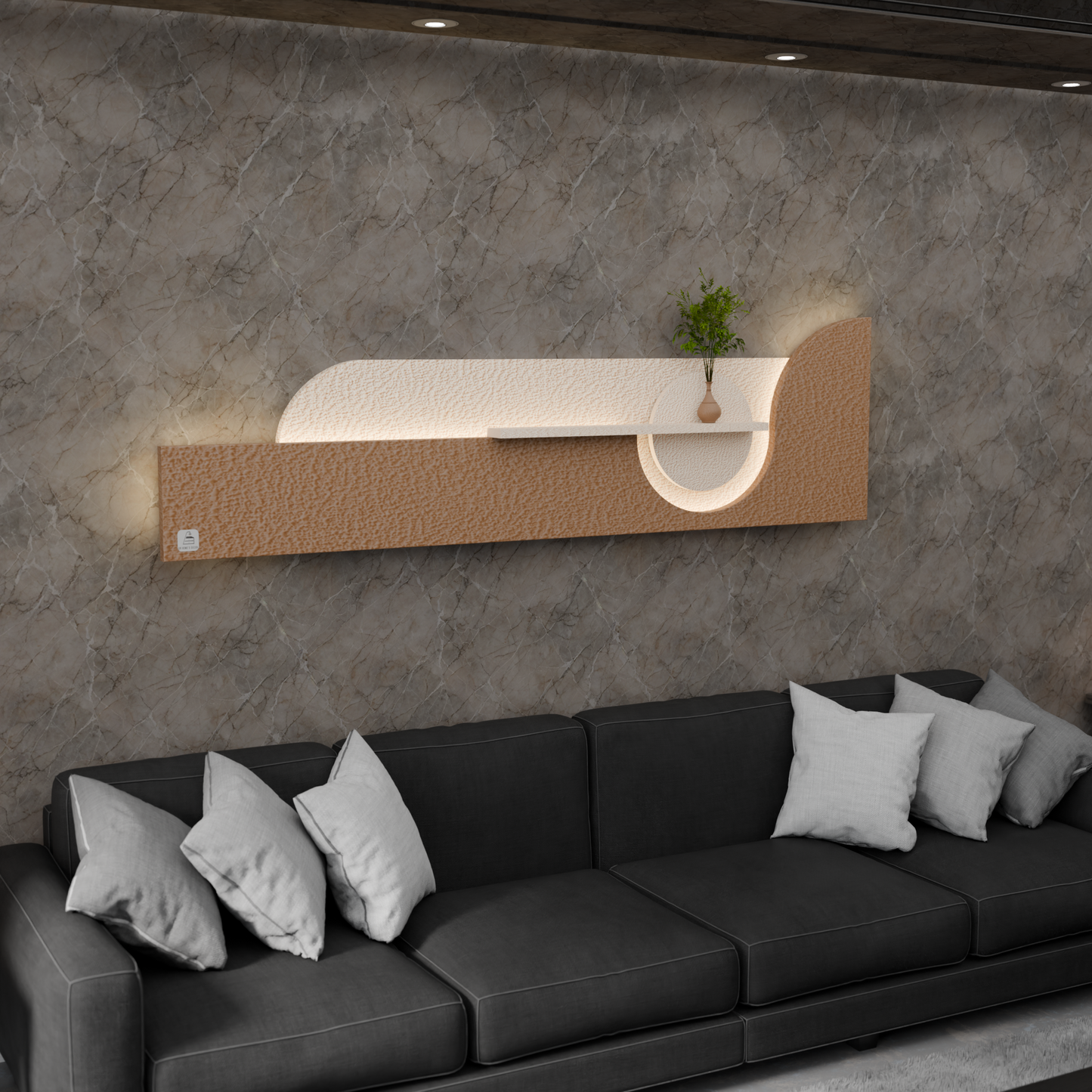 Modern Decorative LED Wall Shelf with Backlight