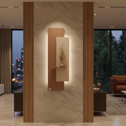 Decorative LED Wall Panel Light with Floating Shelf