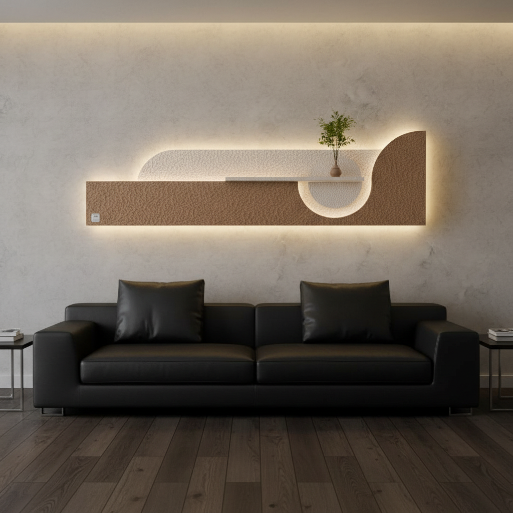 Modern Decorative LED Wall Shelf with Backlight