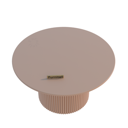 DR Homes Modern Round Solid Wood Coffee Table