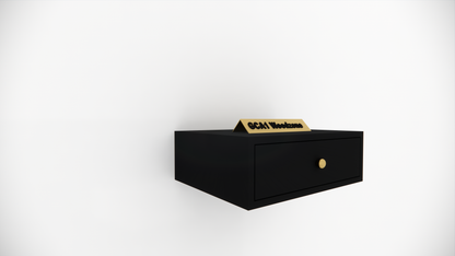 Wall Mounted Wooden Bedside Table with Drawer Storage for Bedroom