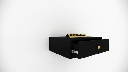 Wall Mounted Wooden Bedside Table with Drawer Storage for Bedroom