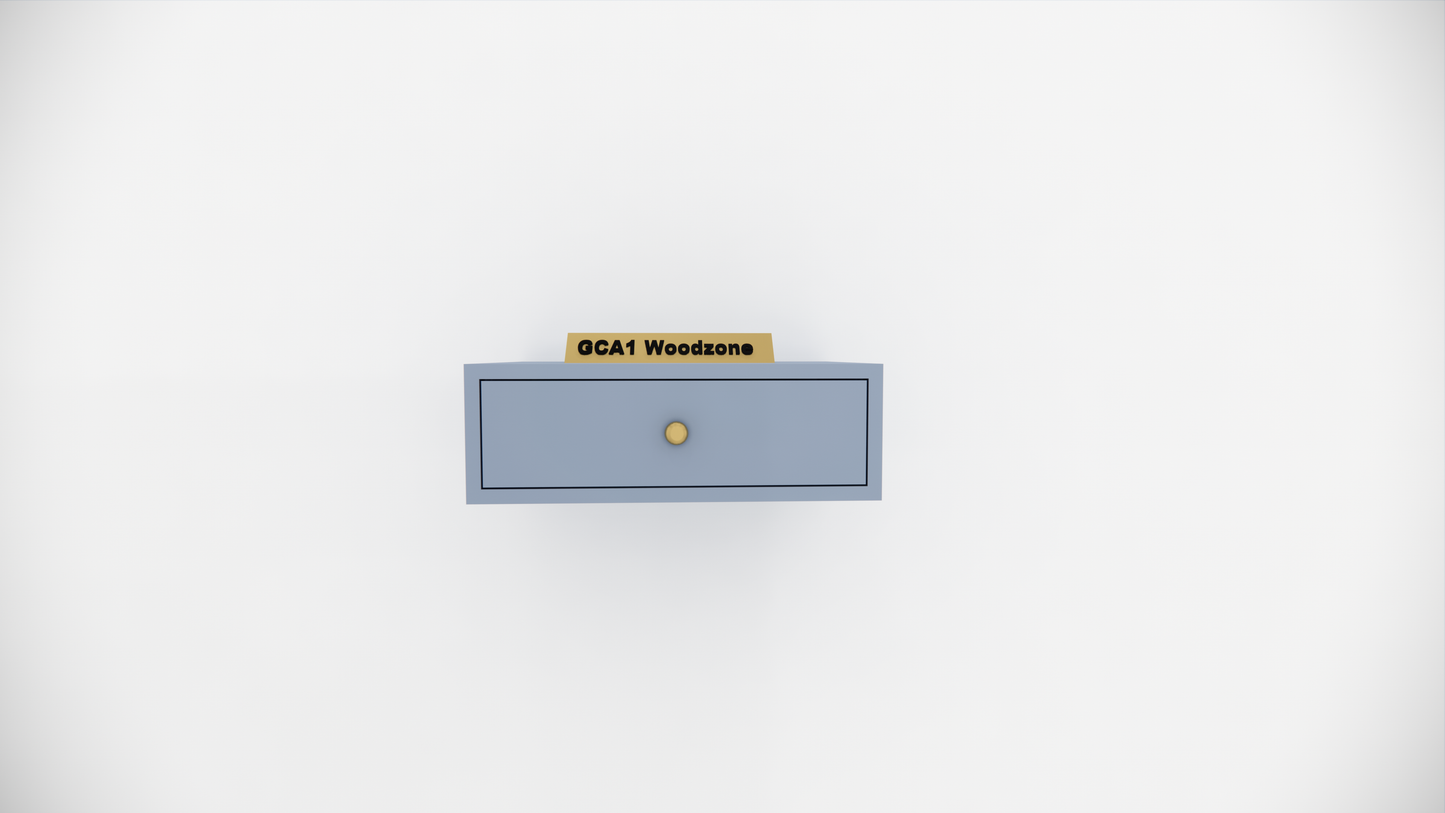 Wall Mounted Wooden Bedside Table with Drawer Storage for Bedroom