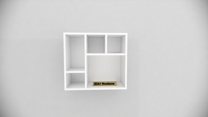 Modern 5 Compartment Wall Mounted Storage Display Shelf for Living Room