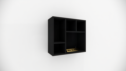 Modern 5 Compartment Wall Mounted Storage Display Shelf for Living Room