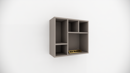 Modern 5 Compartment Wall Mounted Storage Display Shelf for Living Room