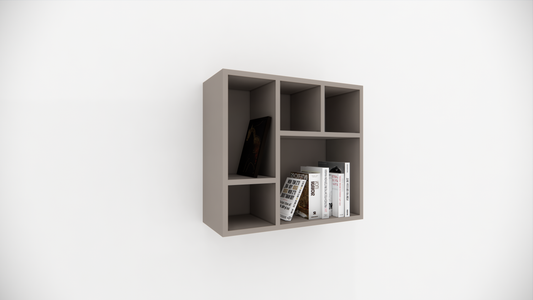 Modern 5 Compartment Wall Mounted Storage Display Shelf for Living Room