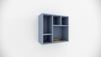 Modern 5 Compartment Wall Mounted Storage Display Shelf for Living Room