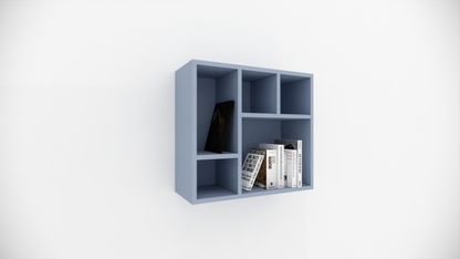 Modern 5 Compartment Wall Mounted Storage Display Shelf for Living Room