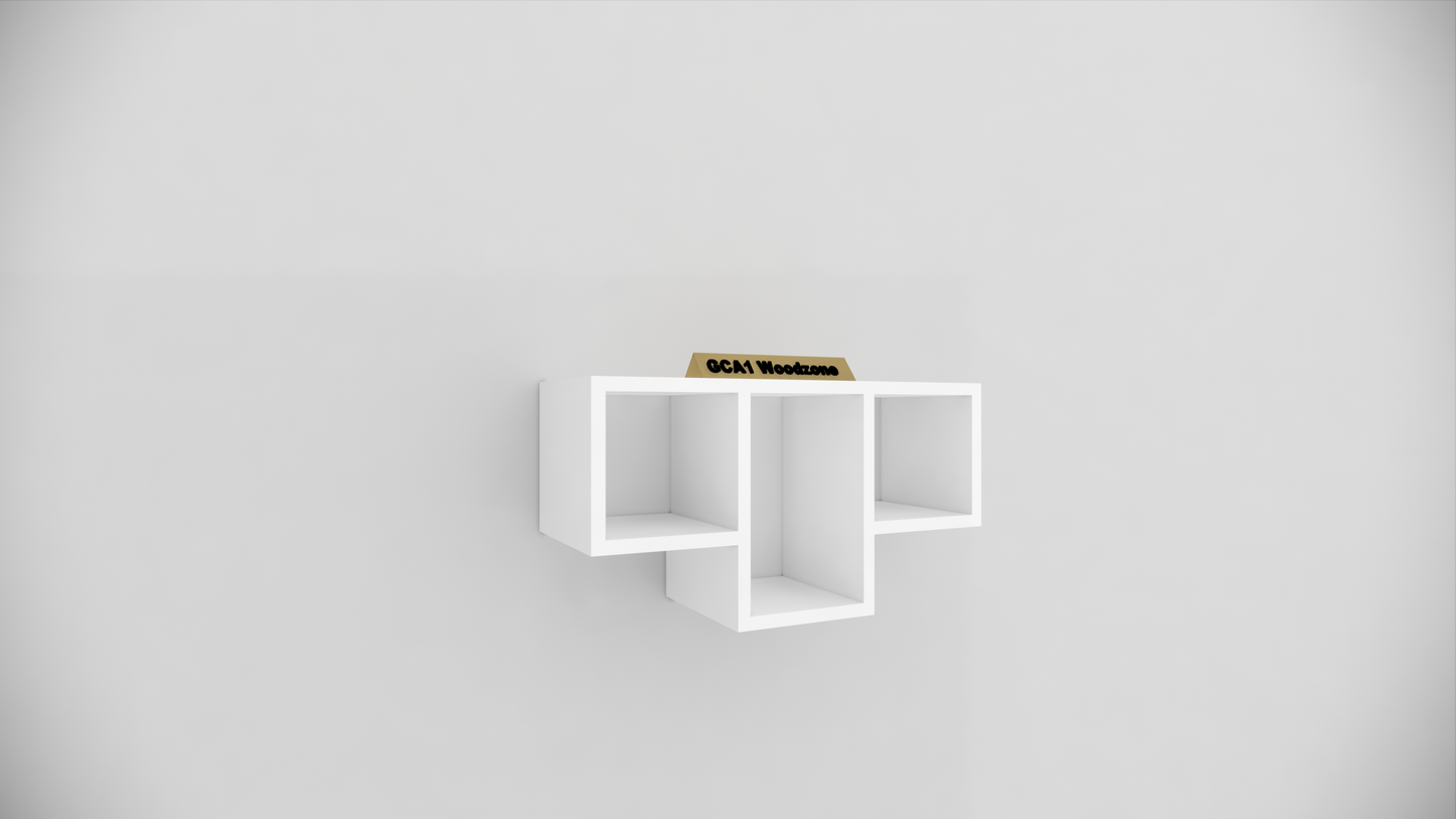 Designer Multi Cube Wall Mounted Storage Display Shelf for Living Room