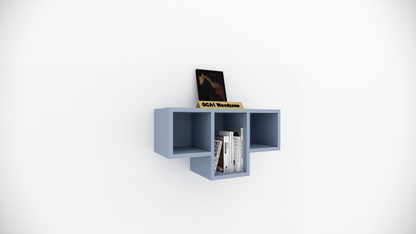 Designer Multi Cube Wall Mounted Storage Display Shelf for Living Room