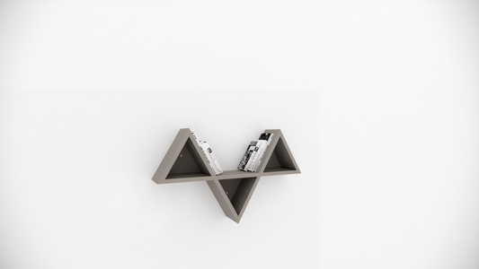Geometric Triangle Wall Mounted Shelf for Living Room