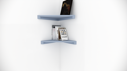 Modern Corner Wall Mounted Floating Shelf Set of 2