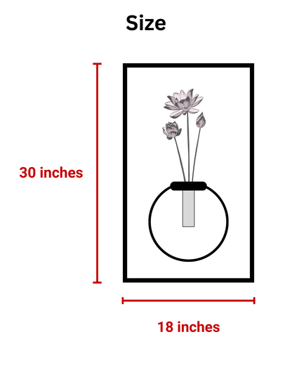 Glowing Wall Flower Vase Frame with LED Backlight DR Homes